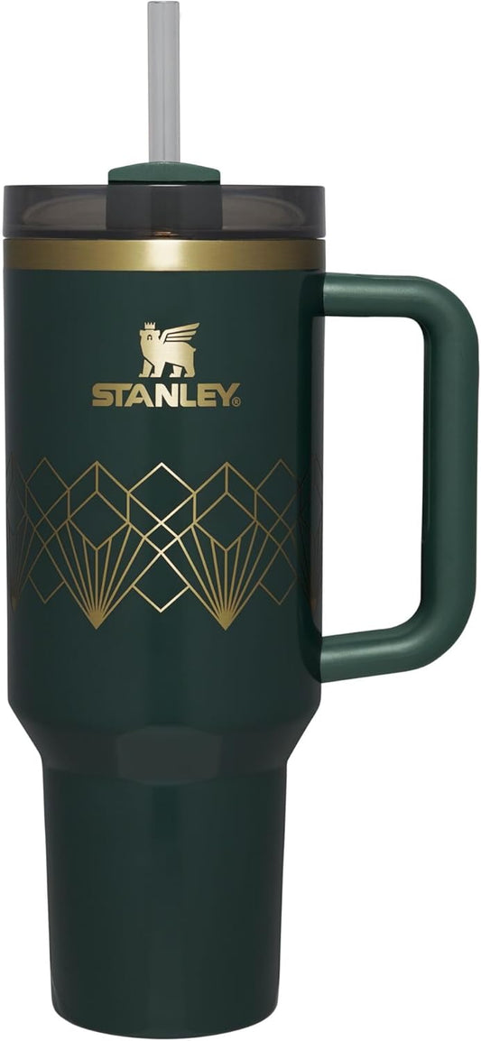 STANLEY Quencher H2.0 Tumbler with Handle and Straw 30 oz | Flowstate 3-Position Lid | Cup Holder Compatible for Travel | Insulated Stainless Steel Cup | BPA-Free | Pomelo