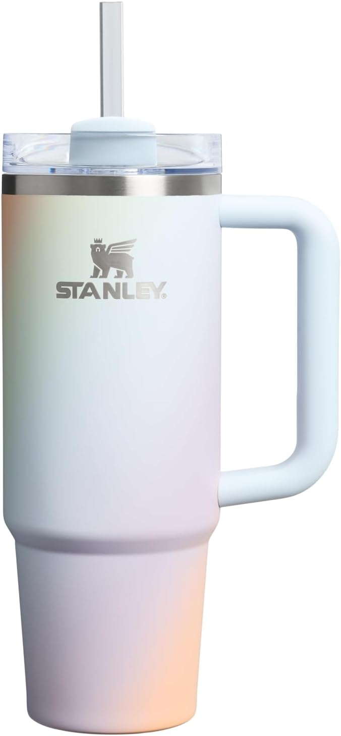 STANLEY Quencher H2.0 Tumbler with Handle and Straw 30 oz | Flowstate 3-Position Lid | Cup Holder Compatible for Travel | Insulated Stainless Steel Cup | BPA-Free | Pomelo