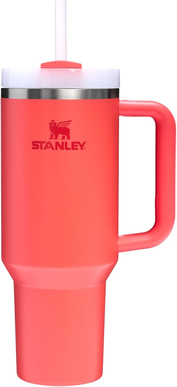 STANLEY Quencher H2.0 Tumbler with Handle and Straw 30 oz | Flowstate 3-Position Lid | Cup Holder Compatible for Travel | Insulated Stainless Steel Cup | BPA-Free | Pomelo