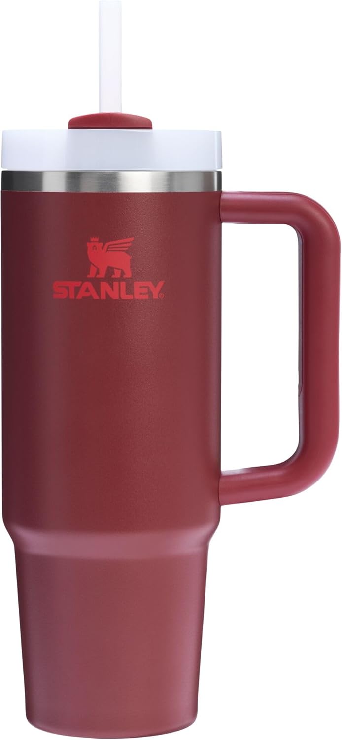 STANLEY Quencher H2.0 Tumbler with Handle and Straw 30 oz | Flowstate 3-Position Lid | Cup Holder Compatible for Travel | Insulated Stainless Steel Cup | BPA-Free | Pomelo