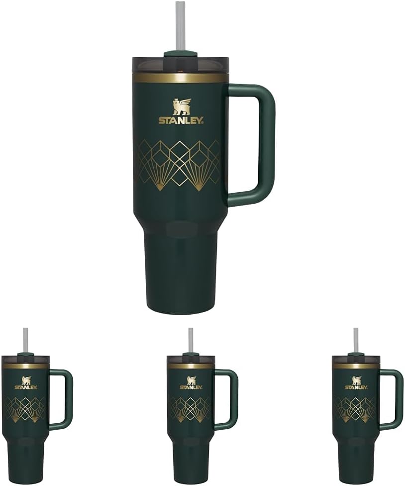 STANLEY Quencher H2.0 Tumbler with Handle and Straw 30 oz | Flowstate 3-Position Lid | Cup Holder Compatible for Travel | Insulated Stainless Steel Cup | BPA-Free | Pomelo