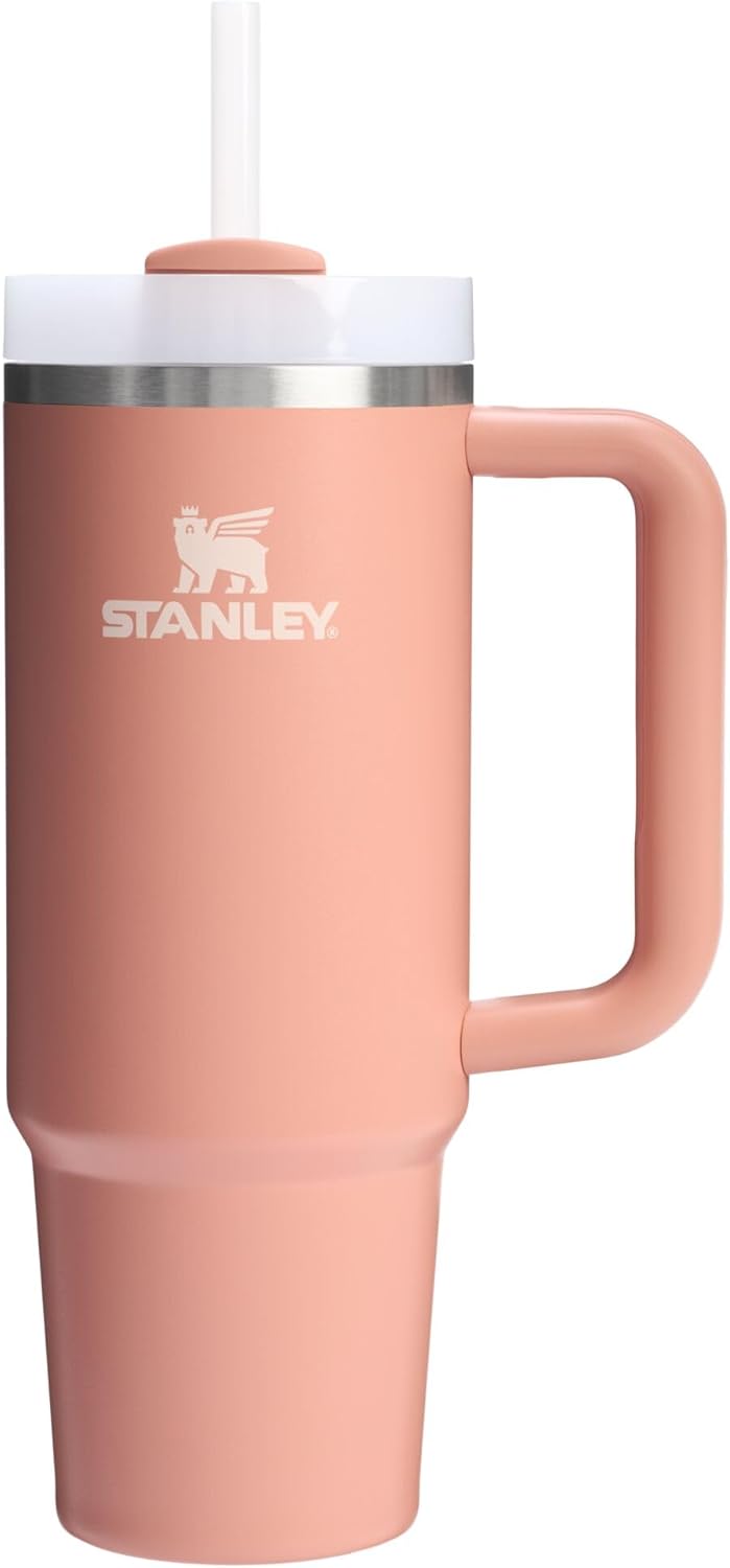 STANLEY Quencher H2.0 Tumbler with Handle and Straw 30 oz | Flowstate 3-Position Lid | Cup Holder Compatible for Travel | Insulated Stainless Steel Cup | BPA-Free | Pomelo