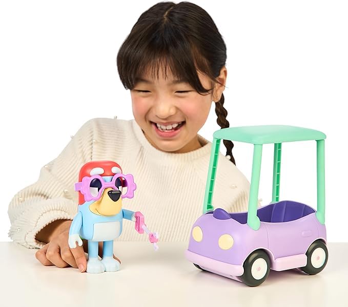 Bluey Talking Toy Chat Mates Playset, Articulated, Talking Kids Toy with 10 Iconic Phrases, Interactive Play Toys Figures Set for Kids, Ages 3+