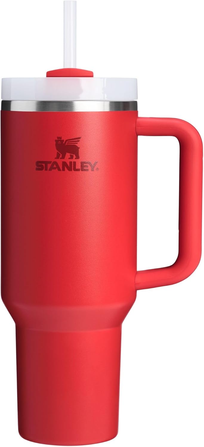 STANLEY Quencher H2.0 Tumbler with Handle and Straw 30 oz | Flowstate 3-Position Lid | Cup Holder Compatible for Travel | Insulated Stainless Steel Cup | BPA-Free | Pomelo