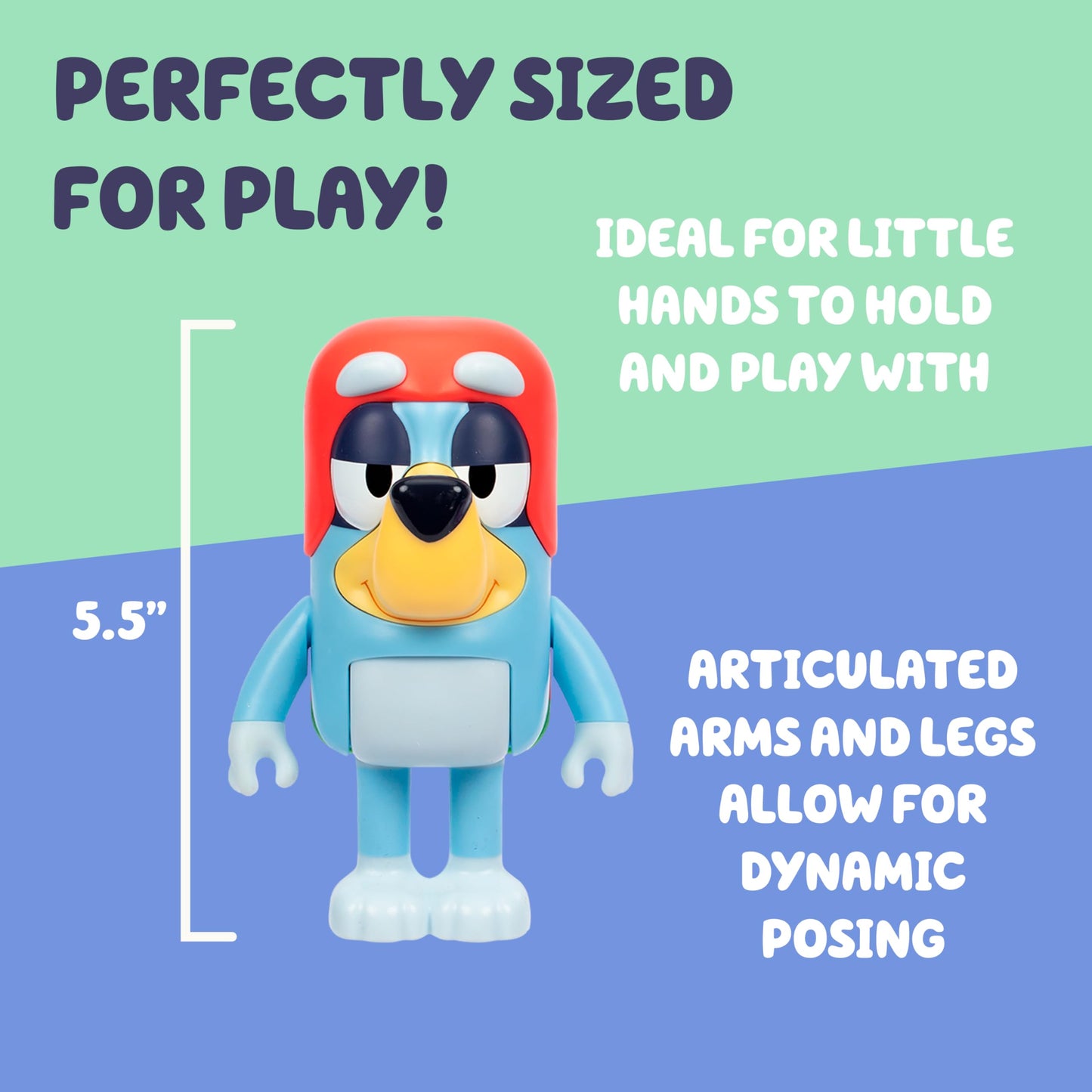 Bluey Talking Toy Chat Mates Playset, Articulated, Talking Kids Toy with 10 Iconic Phrases, Interactive Play Toys Figures Set for Kids, Ages 3+