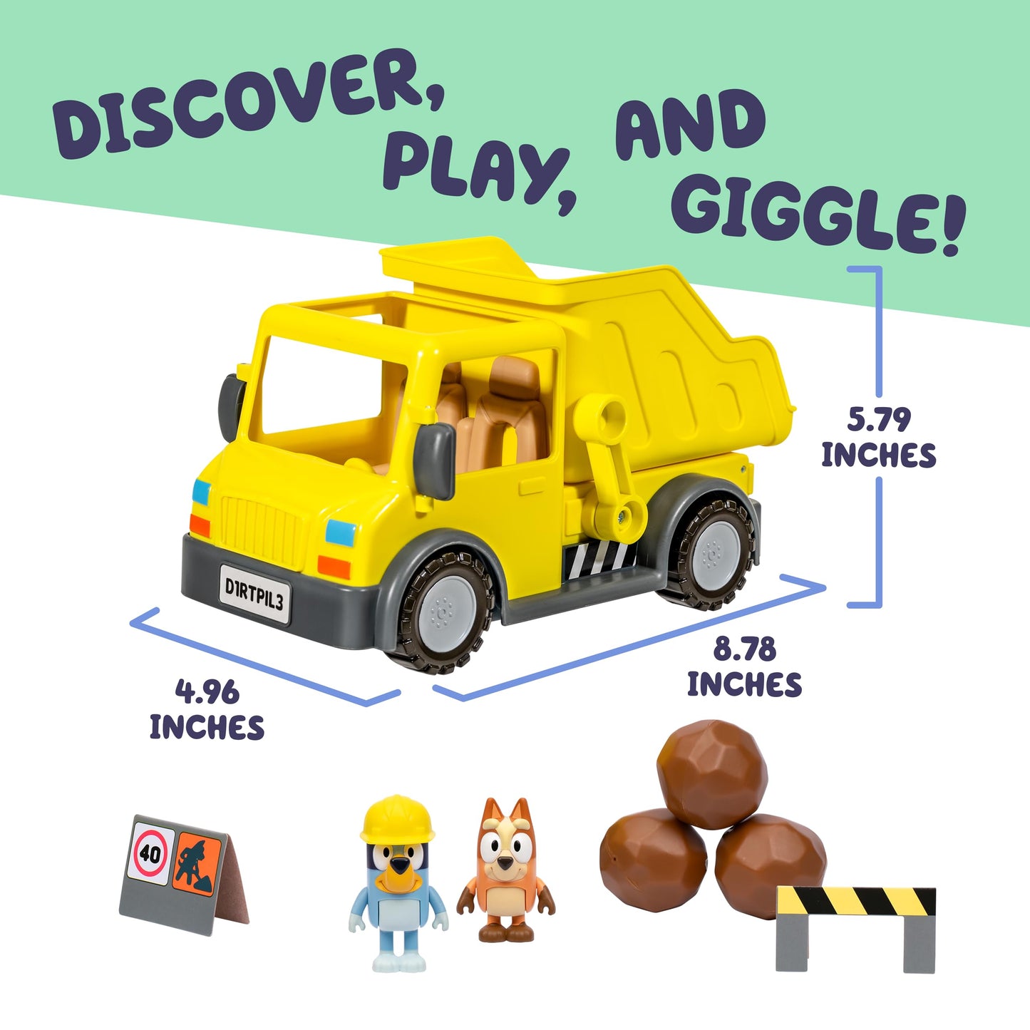 Bluey Let’s Play Chef Food Truck Playset, Convertible Food Truck Toy with 3” Articulated Apron Figure, Play Restaurant for Kids of Ages 3+