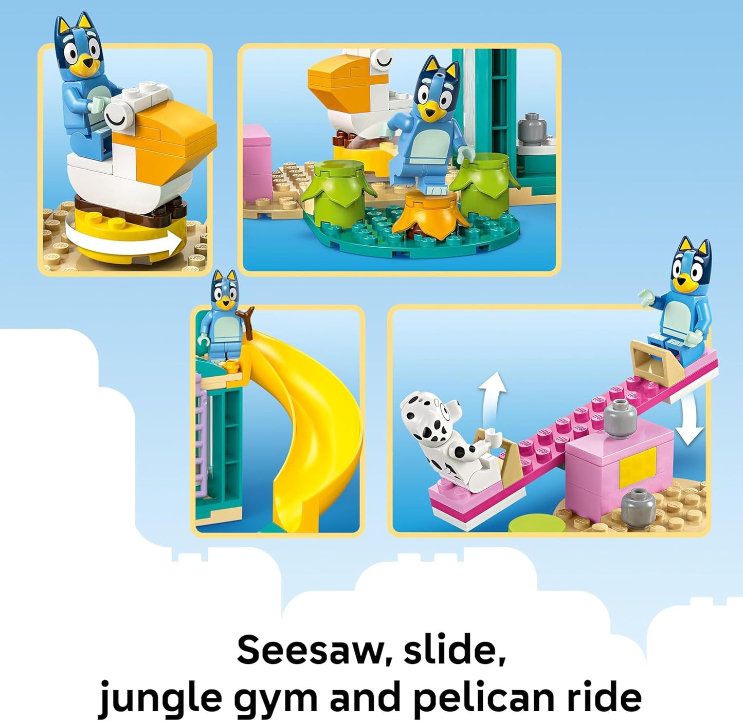 LEGO Bluey Playground Fun with Bluey and Chloe Sensory Building Blocks - Preschool Pretend Play & Learning Toys for Kids - 4 Year Old Girl & Boy Birthday Gifts - 11201