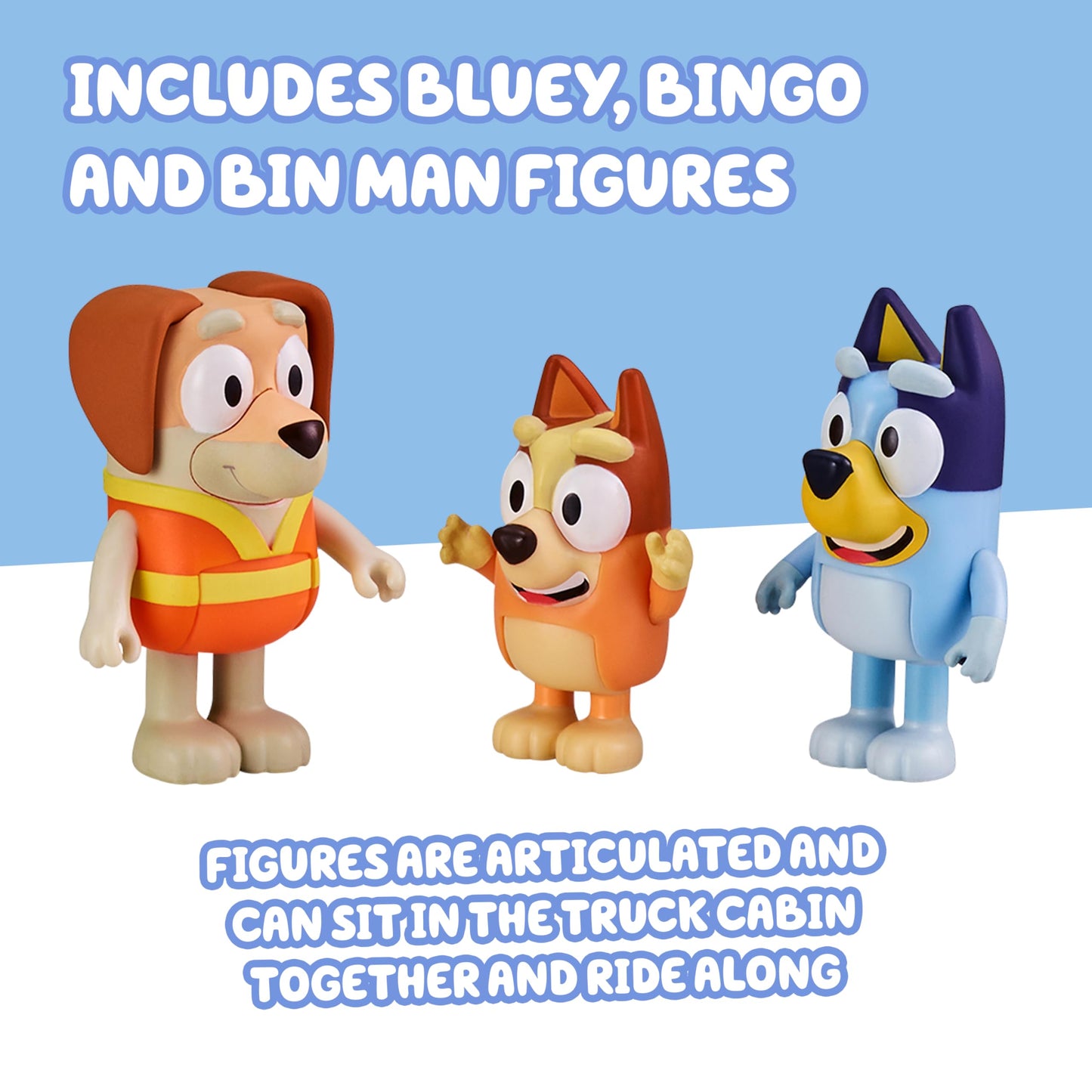 Bluey Let’s Play Chef Food Truck Playset, Convertible Food Truck Toy with 3” Articulated Apron Figure, Play Restaurant for Kids of Ages 3+