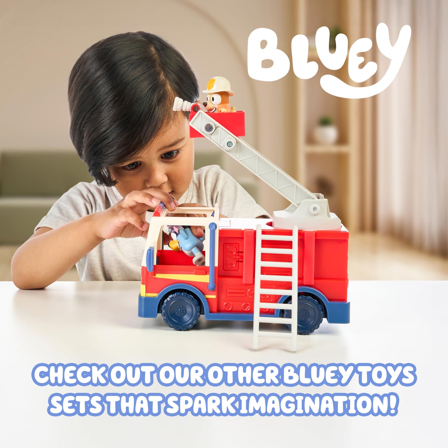 Bluey Let’s Play Chef Food Truck Playset, Convertible Food Truck Toy with 3” Articulated Apron Figure, Play Restaurant for Kids of Ages 3+