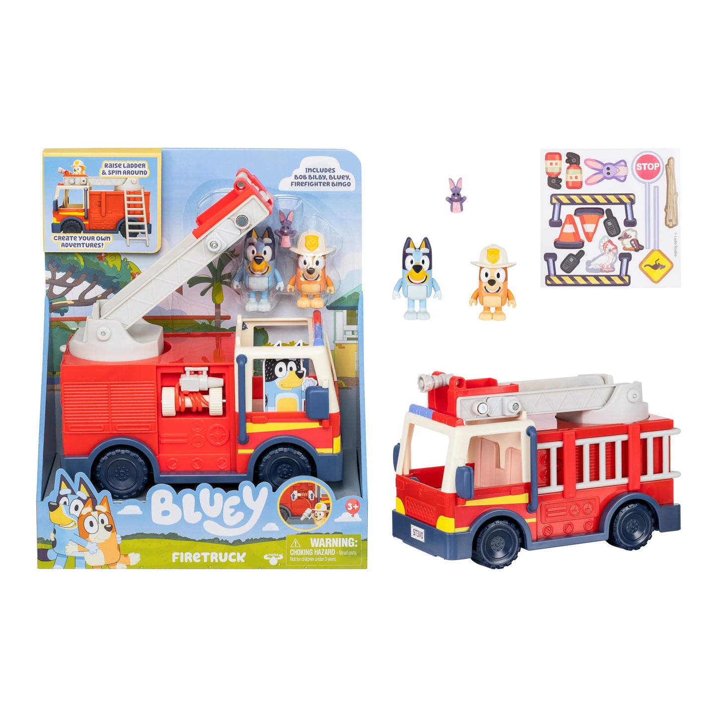 Bluey Let’s Play Chef Food Truck Playset, Convertible Food Truck Toy with 3” Articulated Apron Figure, Play Restaurant for Kids of Ages 3+