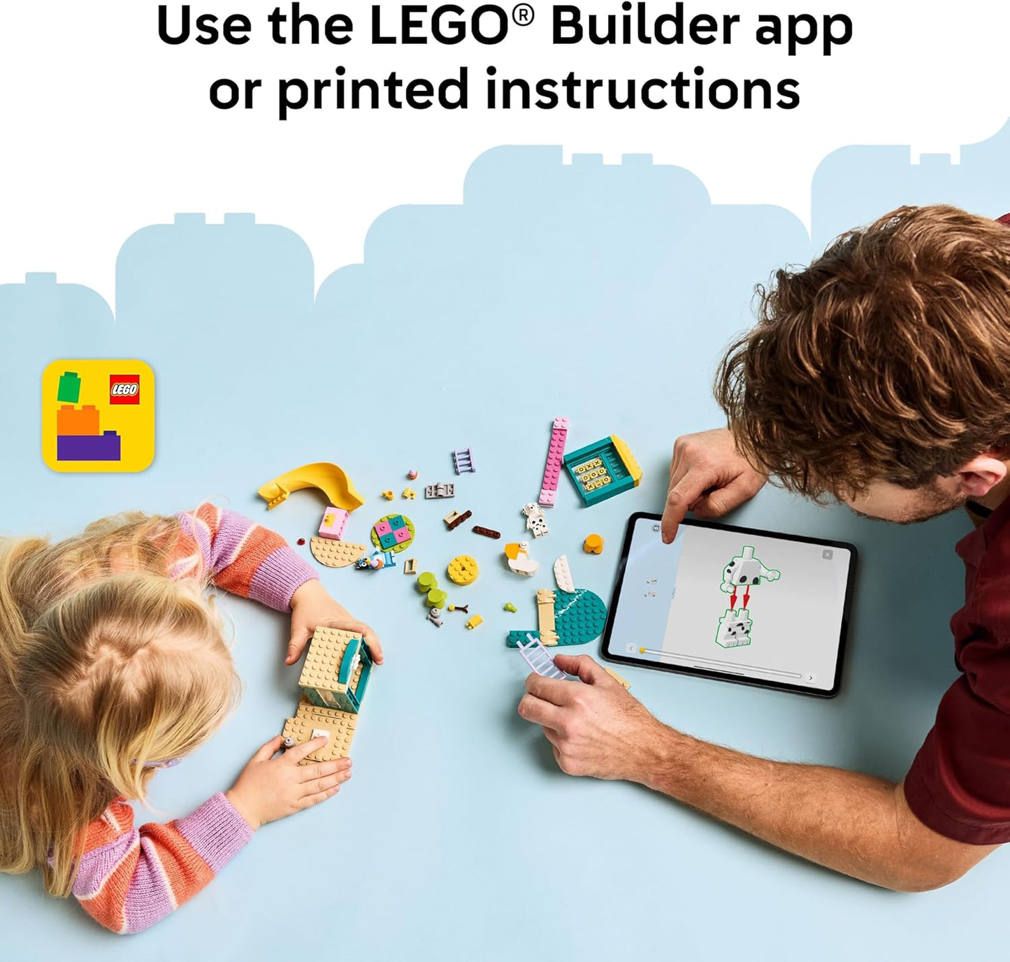 LEGO Bluey Playground Fun with Bluey and Chloe Sensory Building Blocks - Preschool Pretend Play & Learning Toys for Kids - 4 Year Old Girl & Boy Birthday Gifts - 11201