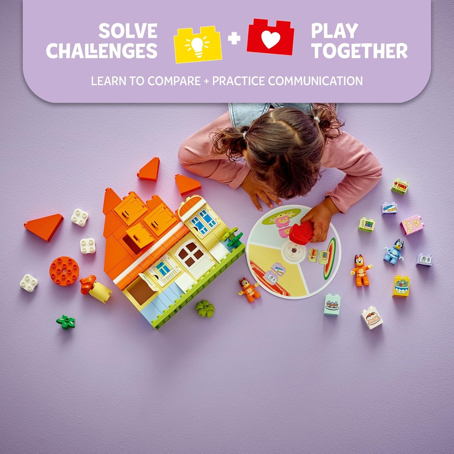 LEGO DUPLO Bluey: Bluey’s Family House with Memory Game - Toddler Toy for Kids Ages 3+ - Memory Game Playset Includes Bluey Figure - Preschool Toy Gift Idea for 3 Year Old Girls and Boys - 10459